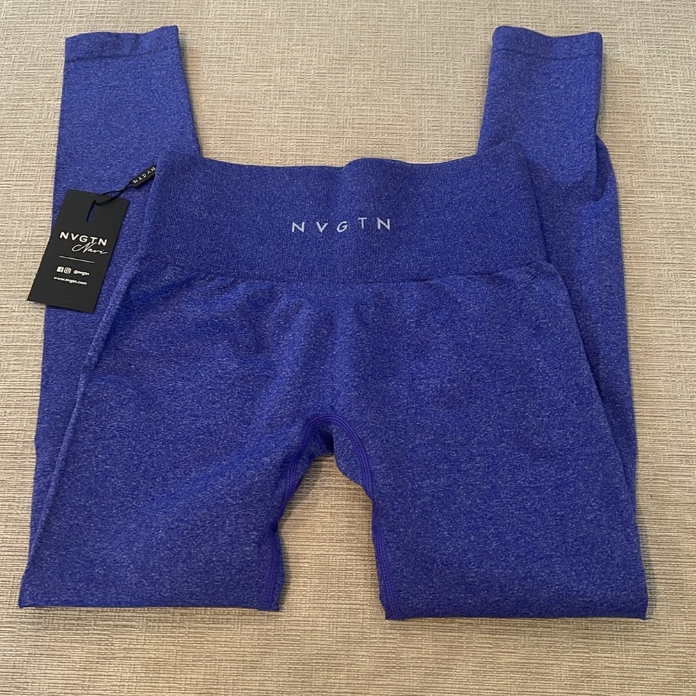 NVGTN Electric Blue NV Seamless Leggings, Size Small - Picture 3 of 4